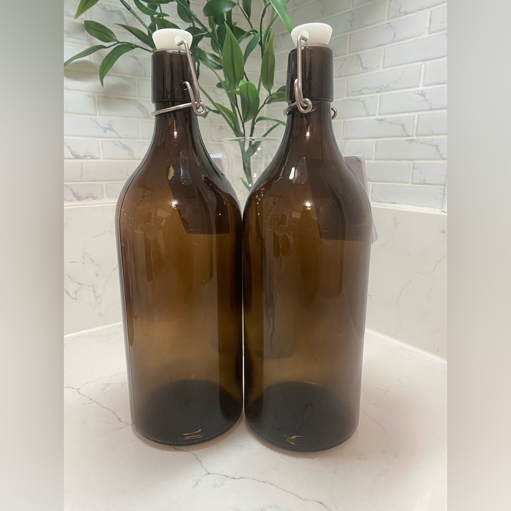 Amber Glass Bottles for Home Dining